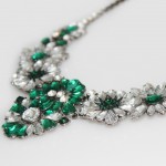 Apolonia Emerald Crystal Jewel Bloom Necklace